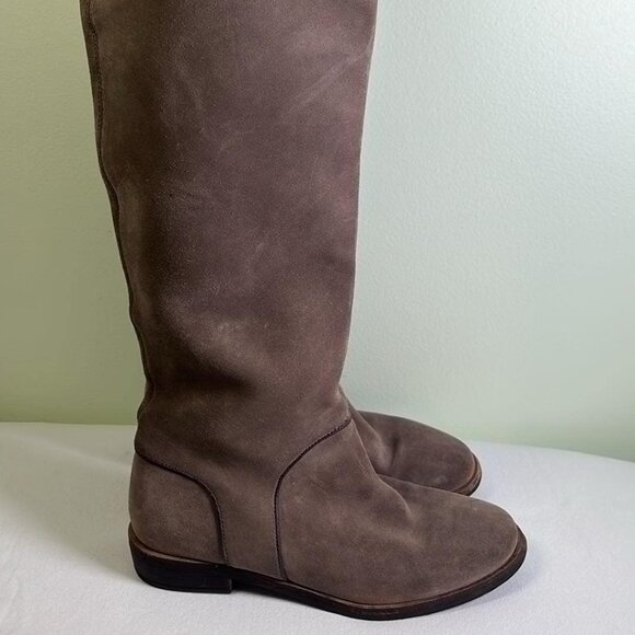 UGG Suede Partial Zip Riding Boot SZ6 Lagen Money Boho Chic Haute Hippie Boho C - Picture 2 of 16
